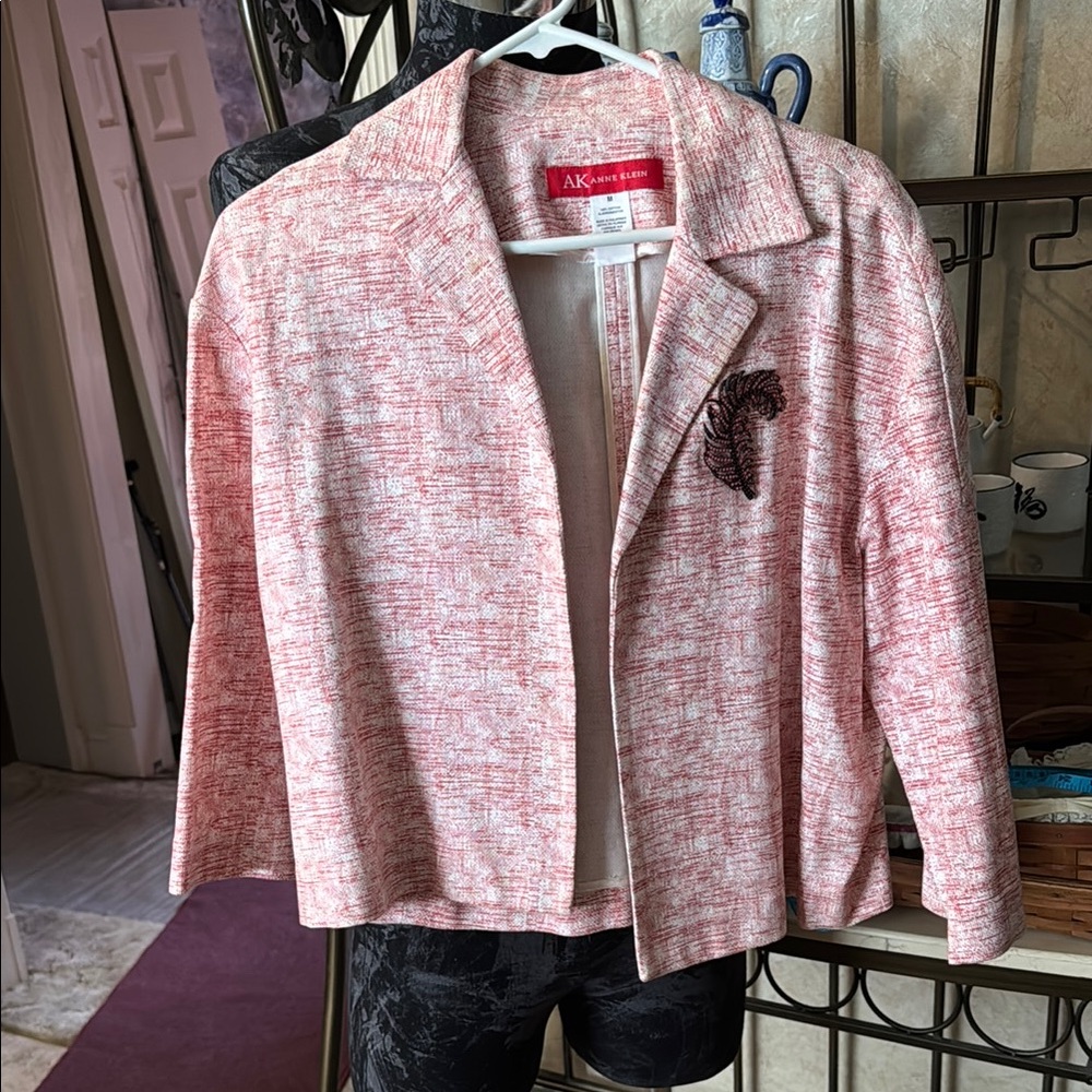 Anne Klein Pink Blazer Classic Suit Jacket